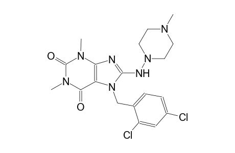 7-(2,4-dichlorobenzyl)-1,3-dimethyl-8-[(4-methyl-1-piperazinyl)amino]-3,7-dihydro-1H-purine-2,6-dione