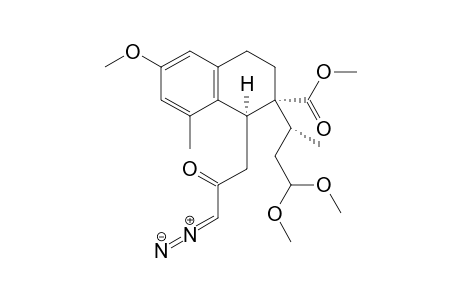 (1S,2R)-Methyl 1-(1'-diazo-2'-oxoprop-3'-yl)-2-((R)-1",1"-dimethoxybut-3"-yl)-6-methoxy-8-methyl-1,2,3,4-tetrahydronaphthalene-2-carboxylate
