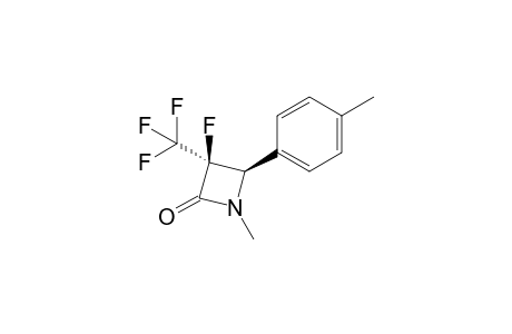 trans-1-Methyl-4-p-methylphenyl-3-fluoro-3-trifluoromethyl-2-azetidinone