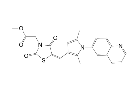methyl ((5E)-5-{[2,5-dimethyl-1-(6-quinolinyl)-1H-pyrrol-3-yl]methylene}-2,4-dioxo-1,3-thiazolidin-3-yl)acetate