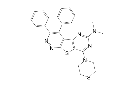 6-DIMETHYLAMINO-3,4-DIPHENYL-8-THIOMORPHOLINOPYRIMIDO-[4',5':4,5]-THIENO-[2,3-C]-PYRIDAZINE