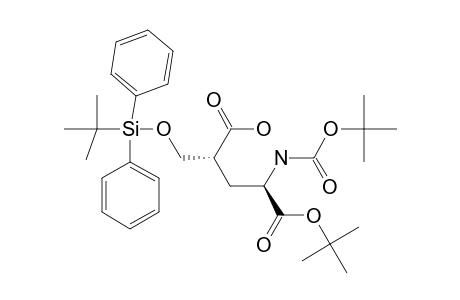 TERT.-BUTYL-(2S,4R)-N-TERT.-BUTOXYCARBONYL-4-TERT.-BUTYLDIPHENYLSILYLOXYMETHYL-GLUTAMIC-ACID