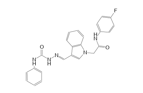 2-(3-{(E)-[(anilinocarbonyl)hydrazono]methyl}-1H-indol-1-yl)-N-(4-fluorophenyl)acetamide