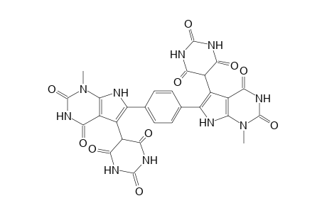 5,5'-(1,4-Phenylenebis(1-methyl-2,4-dioxo-2,3,4,7-tetrahydro-1H-pyrrolo[2,3-d]pyrimidine-6,5-diyl))bis(pyrimidine-2,4,6(1H,3H,5H)-trione)