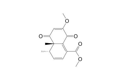 1-Naphthalenecarboxylic acid, 4,4a,5,8-tetrahydro-7-methoxy-4,4a-dimethyl-5,8-dioxo-, methyl ester, trans-