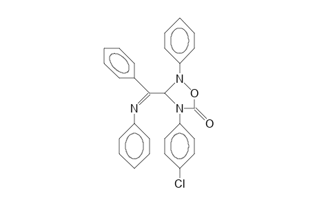 2-Phenyl-4-(4-chloro-phenyl)-3-(1'-phenylimino-benzyl)-1-oxa-2,4-diazolidin-5-one