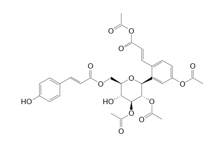4-O-(6-O-p-Coumaroyl-.beta.,D-glucopyranosyl)-p-coumaric acid tetraacetate