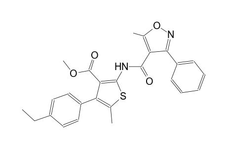 methyl 4-(4-ethylphenyl)-5-methyl-2-{[(5-methyl-3-phenyl-4-isoxazolyl)carbonyl]amino}-3-thiophenecarboxylate