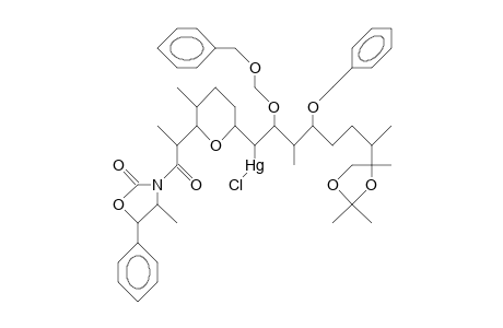 3-(2R-<6R-(1S-Chloromercurio-3R-methyl-7S-(2,2,4-trimethyl-1,3-di-oxolan-4-yl)-4R-benzyloxy-2R-benzyloxymethoxy-octyl)-3