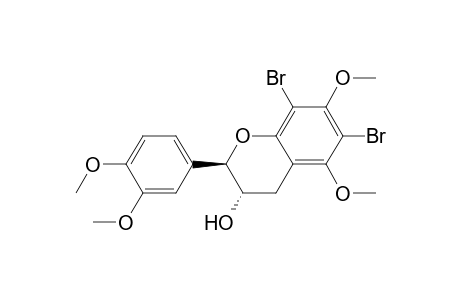 2H-1-Benzopyran-3-ol, 6,8-dibromo-2-(3,4-dimethoxyphenyl)-3,4-dihydro-5,7-dimethoxy-, (2R-trans)-