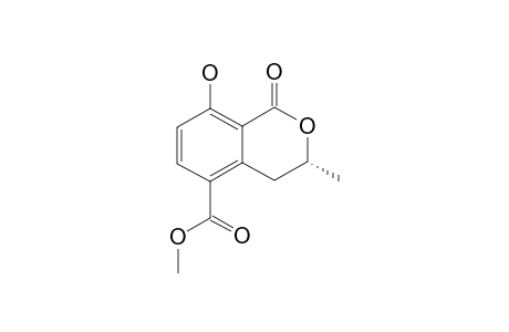 (3-R)-5-CARBOMETHOXYMELLEIN;5-CARBOMETHOXY-3,4-DIHYDRO-8-HYDROXY-(3-R)-METHYLISOCOUMARIN