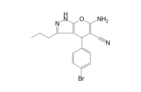 pyrano[2,3-c]pyrazole-5-carbonitrile, 6-amino-4-(4-bromophenyl)-1,4-dihydro-3-propyl-