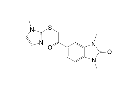 2H-1,3-Benzimidazol-2-one, 1,3-dihydro-1,3-dimethyl-5-[2-[(1-methyl-1H-imidazol-2-yl)thio]acetyl]-