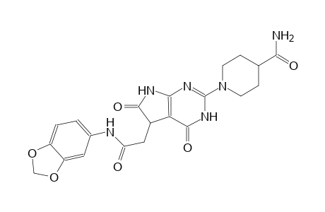 3H-pyrrolo[2,3-d]pyrimidine-5-acetamide, 2-[4-(aminocarbonyl)-1-piperidinyl]-N-(1,3-benzodioxol-5-yl)-4,5,6,7-tetrahydro-4,6-dioxo-