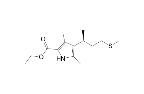 (+)-(S)-3-(2,4-Dimethyl-5-ethoxycarbonyl-1H-pyrrol-3-yl)butyl methylsulfide