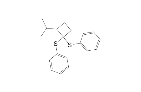 ([2-Isopropyl-1-(phenylsulfanyl)cyclobutyl]sulfanyl)benzene