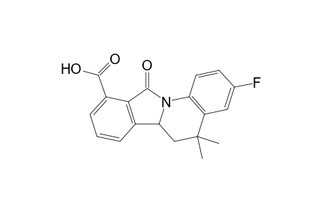 3-Fluoranyl-5,5-dimethyl-11-oxidanylidene-6,6a-dihydroisoindolo[2,1-a]quinoline-10-carboxylic acid