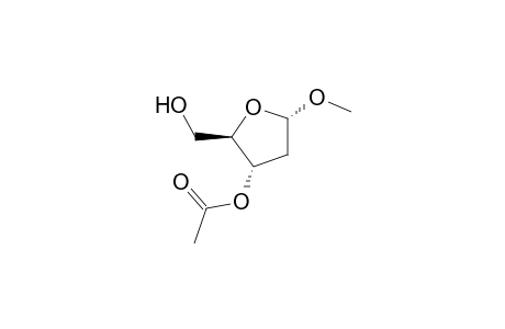 .beta.-D-erythro-Pentofuranoside, methyl 2-deoxy-, 3-acetate