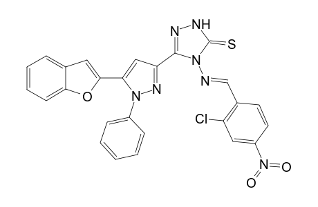 3-[5'-(Benzofuran-2'-yl)-1'-phenyl-1H-pyrazol-3'-yl]-4-[(2"-chloro-4"-nitrobenzylidene)amino]-1H-(1,2,4)-triazole-5(4H)-thione