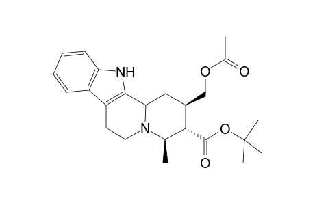 tert-Butyl ester of 2.beta.-acetoxymethyl-4.beta.-methyl-1,2,3,4,6,7,12,12b-octahydroindolo[2,3-a]quinolizin-3.alpha.-carboxylic acid