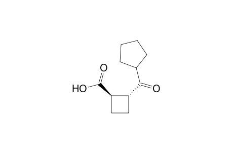 Cyclobutanecarboxylic acid, 2-(cyclopentylcarbonyl)-, trans-