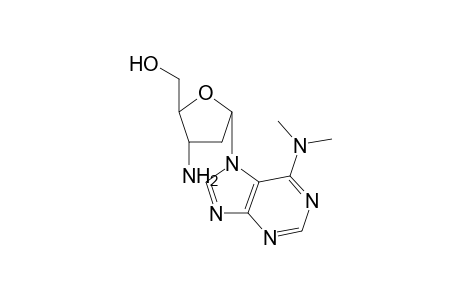 7-(3'-Amino-2',3'-dideocy-.alpha.,D-erythro-pentofuranosyl)-6-dimethylaminopurine