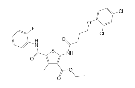 3-thiophenecarboxylic acid, 2-[[4-(2,4-dichlorophenoxy)-1-oxobutyl]amino]-5-[[(2-fluorophenyl)amino]carbonyl]-4-methyl-, ethyl ester