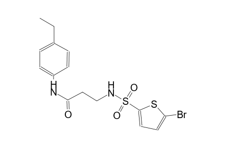 3-{[(5-bromo-2-thienyl)sulfonyl]amino}-N-(4-ethylphenyl)propanamide