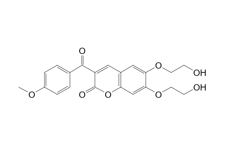 6,7-bis(2-hydroxyethoxy)-3-(4-methoxybenzoyl)chromen-2-one