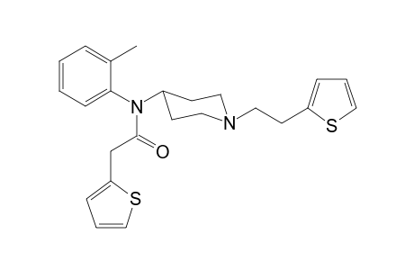 N-2-Methylphenyl-2-(thiophen-2-yl)-N-(1-[2-(thiophen-2-yl)ethyl]piperidin-4-yl)acetamide