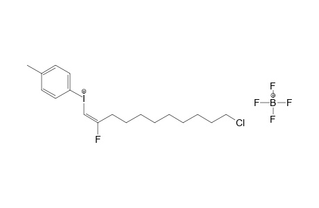 (E)-11-Chloro-2-fluoroundec-1-enyl(4-methylphenyl)iodonium tetrafluoroborate