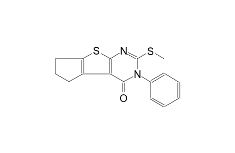 4H-cyclopenta[4,5]thieno[2,3-d]pyrimidin-4-one, 3,5,6,7-tetrahydro-2-(methylthio)-3-phenyl-