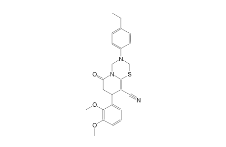 2H,6H-pyrido[2,1-b][1,3,5]thiadiazine-9-carbonitrile, 8-(2,3-dimethoxyphenyl)-3-(4-ethylphenyl)-3,4,7,8-tetrahydro-6-oxo-