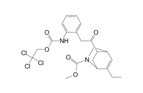 3-Ethyl-7-{1-oxo-2-[2-(2,2,2-trichlorethoxycarbonyl)aminophenyl]ethyl}-5-azabicyclo[2.2.2]oct-2-en-5-carbonsaure-methylester