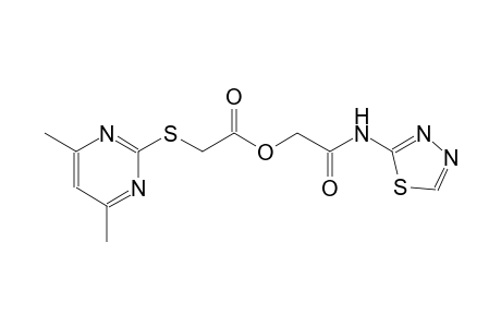 2-oxo-2-(1,3,4-thiadiazol-2-ylamino)ethyl [(4,6-dimethyl-2-pyrimidinyl)sulfanyl]acetate