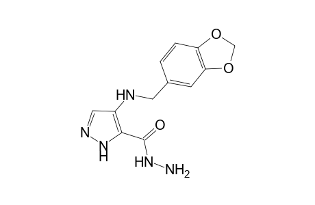 1H-Pyrazole-5-carboxylic acid, 4-[(1,3-benzodioxol-5-ylmethyl)amino]-, hydrazide