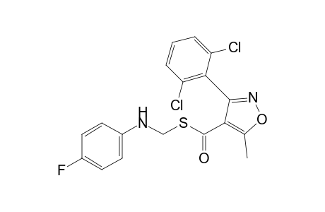 3-(2,6-dichlorophenyl)-5-methyl-4-isoxazolecarbothioic acid, S-[(p-fluoroanilino)methyl]ester