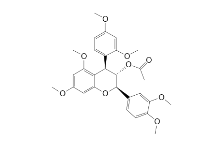 2H-1-Benzopyran-3-ol, 4-(2,4-dimethoxyphenyl)-2-(3,4-dimethoxyphenyl)-3,4-dihydro-5,7-dimethoxy-, acetate, [2R-(2.alpha.,3.beta.,4.alpha.)]-
