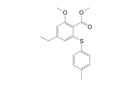 Methyl 2-(4-methylphenylsulfanyl)-4-ethyl-6-methoxybenzoate