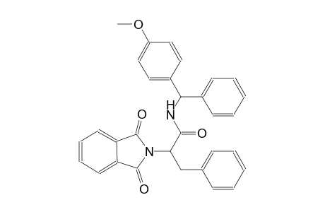 2-(1,3-dioxo-1,3-dihydro-2H-isoindol-2-yl)-N-[(4-methoxyphenyl)(phenyl)methyl]-3-phenylpropanamide