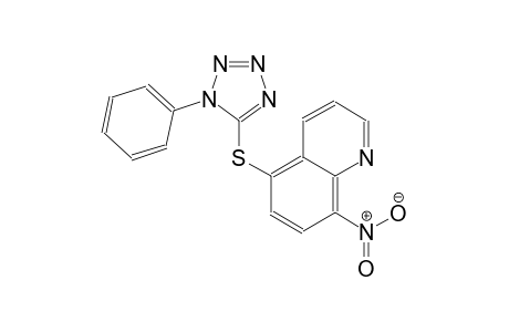 8-nitro-5-[(1-phenyl-1H-tetraazol-5-yl)sulfanyl]quinoline