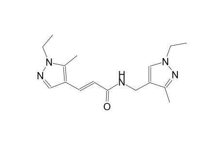 (2E)-3-(1-ethyl-5-methyl-1H-pyrazol-4-yl)-N-[(1-ethyl-3-methyl-1H-pyrazol-4-yl)methyl]-2-propenamide