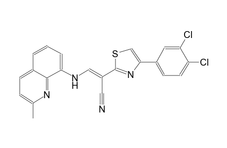(2E)-2-[4-(3,4-dichlorophenyl)-1,3-thiazol-2-yl]-3-[(2-methyl-8-quinolinyl)amino]-2-propenenitrile