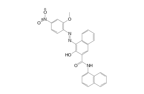2-Naphthalenecarboxamide, 3-hydroxy-4-[(2-methoxy-4-nitrophenyl)azo]-N-1-naphthalenyl-4-Nitro-o-anisidine->3-hydroxy-N-1-naphthyl-2-naphthamide