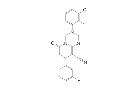 2H,6H-pyrido[2,1-b][1,3,5]thiadiazine-9-carbonitrile, 3-(3-chloro-2-methylphenyl)-8-(3-fluorophenyl)-3,4,7,8-tetrahydro-6-oxo-