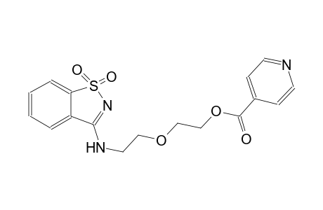 4-pyridinecarboxylic acid, 2-[2-[(1,1-dioxido-1,2-benzisothiazol-3-yl)amino]ethoxy]ethyl ester