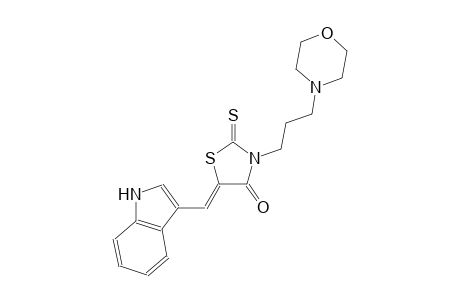 (5Z)-5-(1H-indol-3-ylmethylene)-3-[3-(4-morpholinyl)propyl]-2-thioxo-1,3-thiazolidin-4-one