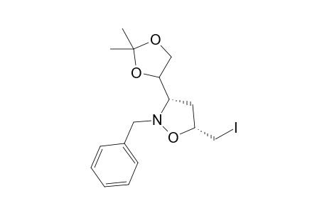 (3.alpha.,5.alpha.)-3-(2',2'-Dimethyl-1',3'-dioxolan-4'-yl)-5-(iodomethyl)-2-(phenylmethyl)-isoxazolidine