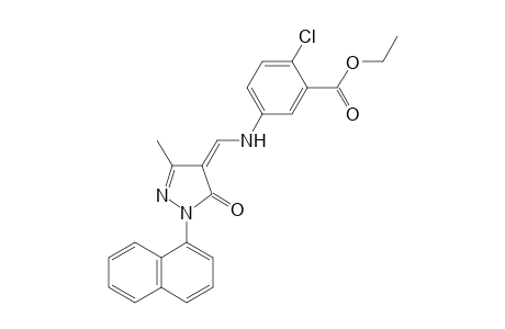 2-Chloro-5-[[(Z)-[3-methyl-1-(1-naphthalenyl)-5-oxo-4-pyrazolylidene]methyl]amino]benzoic acid ethyl ester