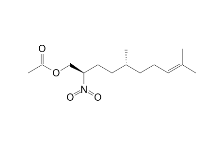(2R*,5R*)-5,9-Dimethyl-2-nitrodec-8-enyl acetate